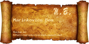 Marinkovics Bea névjegykártya